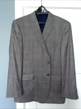 Jos. A. Bank Men's Gray Glen Plaid Sport Coat